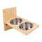 WallMounted Cat Feeding Station With Double Stainless Steel Bowls 4