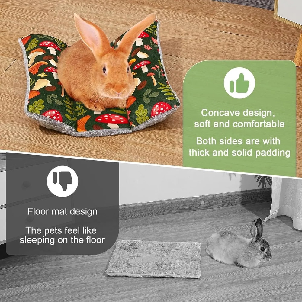 Thickened Soft DoubleSided Bunny Bed Mat 6