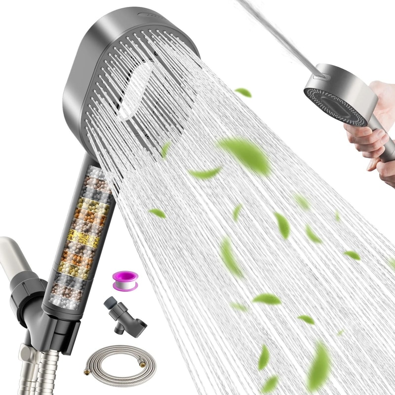 HighPressure 3Spray Combo Shower Head With Handheld 8