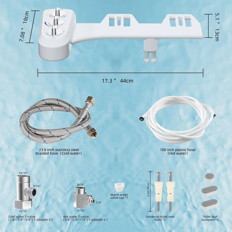 Mechanical Bidet Toilet Attachment With Hot And Cold Water 4
