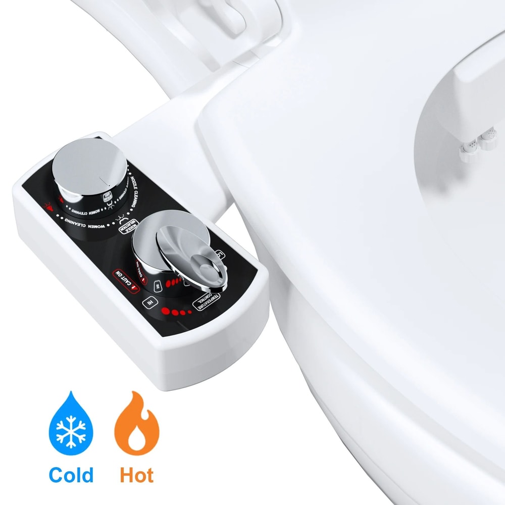 Adjustable Hot And Cold Dual Nozzle Bidet Attachment 0