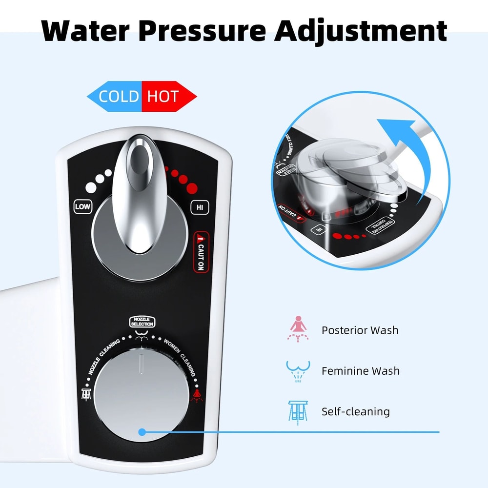 Adjustable Hot And Cold Dual Nozzle Bidet Attachment 4