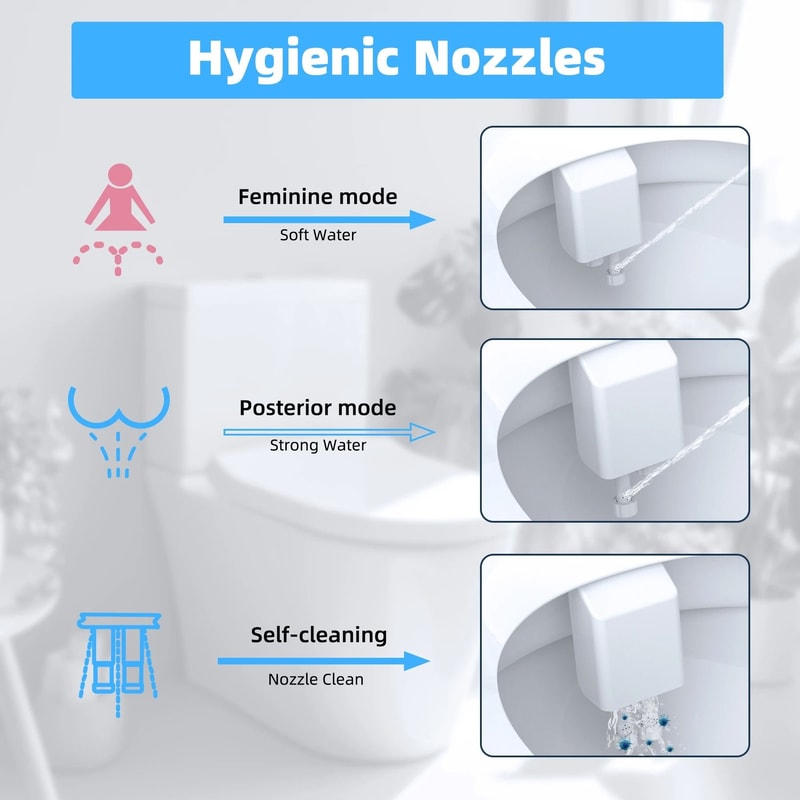 Adjustable Hot And Cold Dual Nozzle Bidet Attachment 5