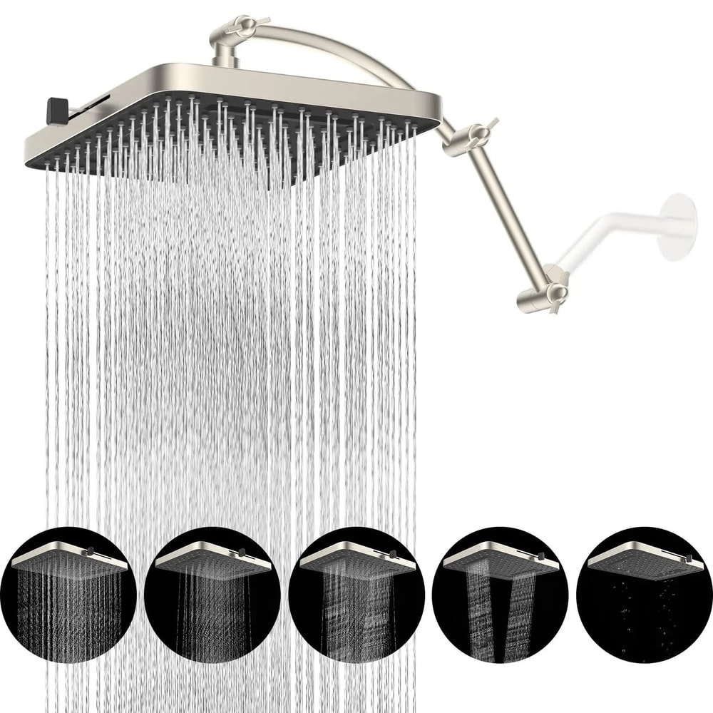 13 In HighPressure Rainfall Shower Head With Extension Arm 9