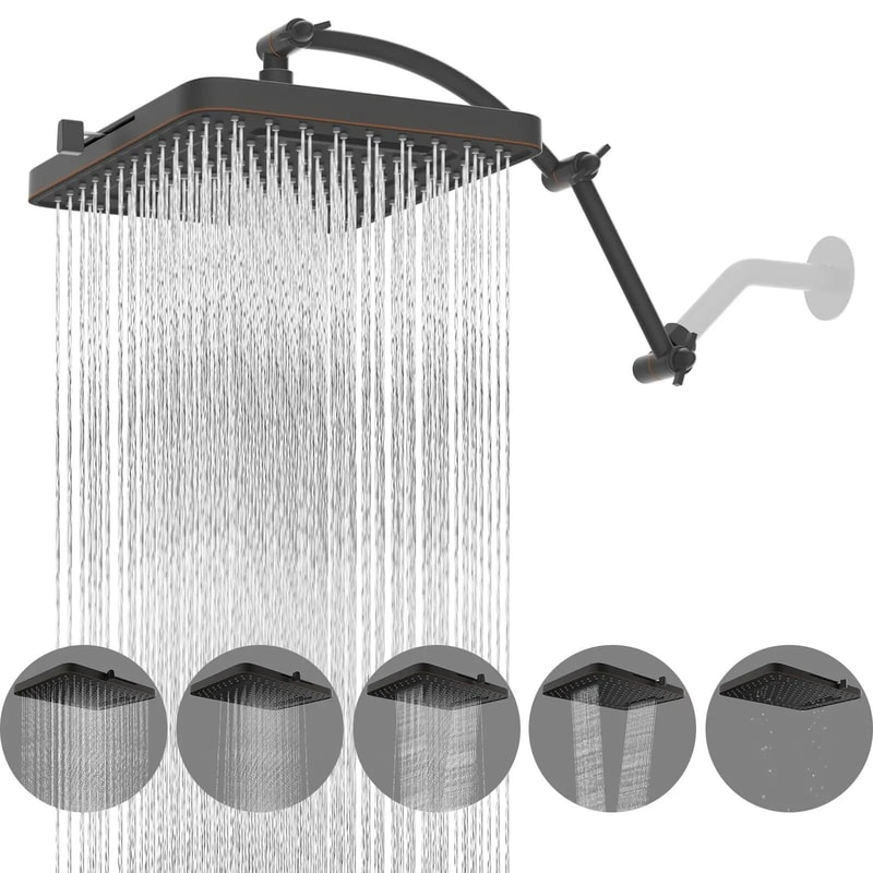 13 In HighPressure Rainfall Shower Head With Extension Arm 10