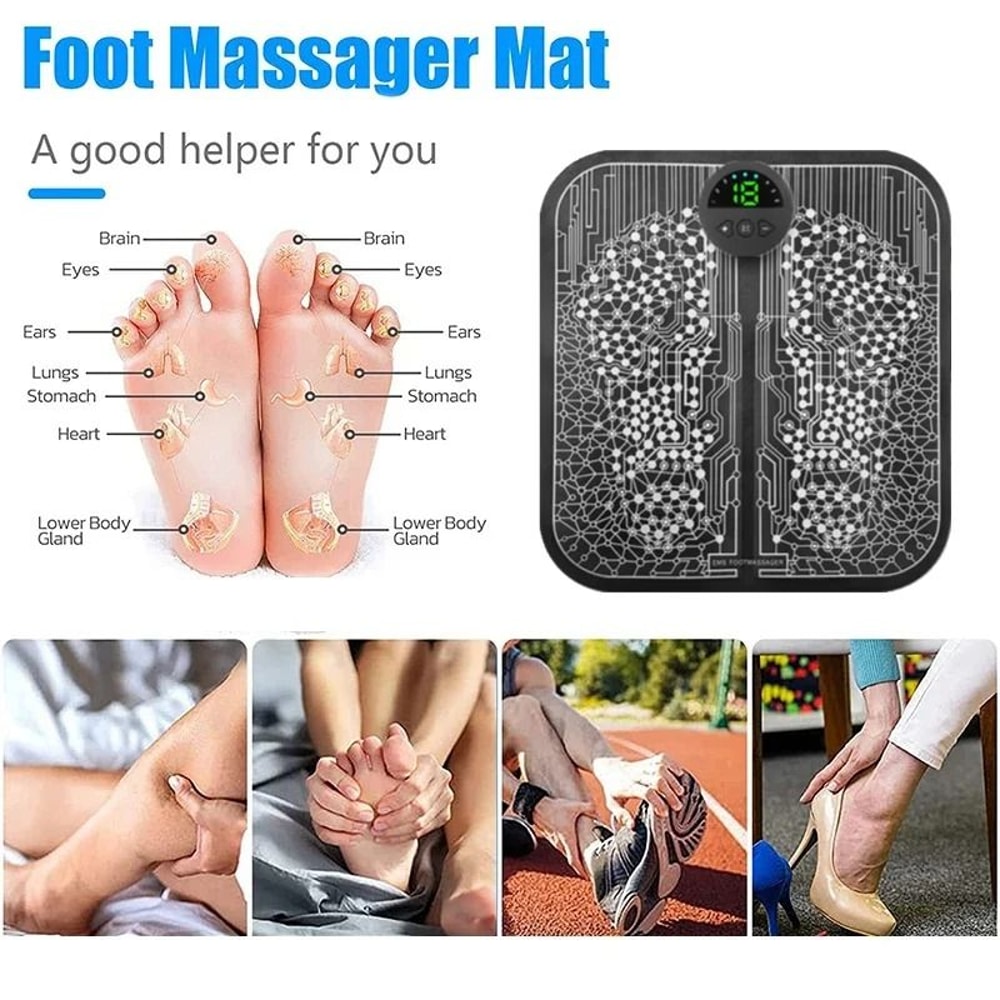 Rechargeable EMS Foot Massager Pad For Muscle Relaxation 1