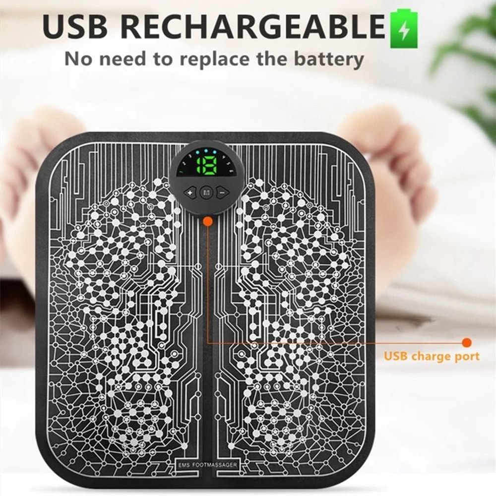 Rechargeable EMS Foot Massager Pad For Muscle Relaxation 4