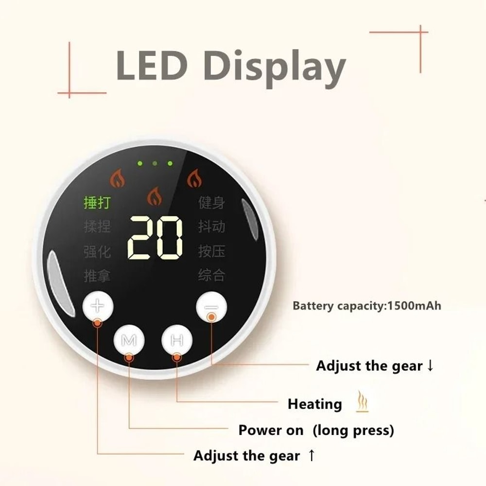 3in1 Heated Vibration Massager For Knee Shoulder And Elbow 3