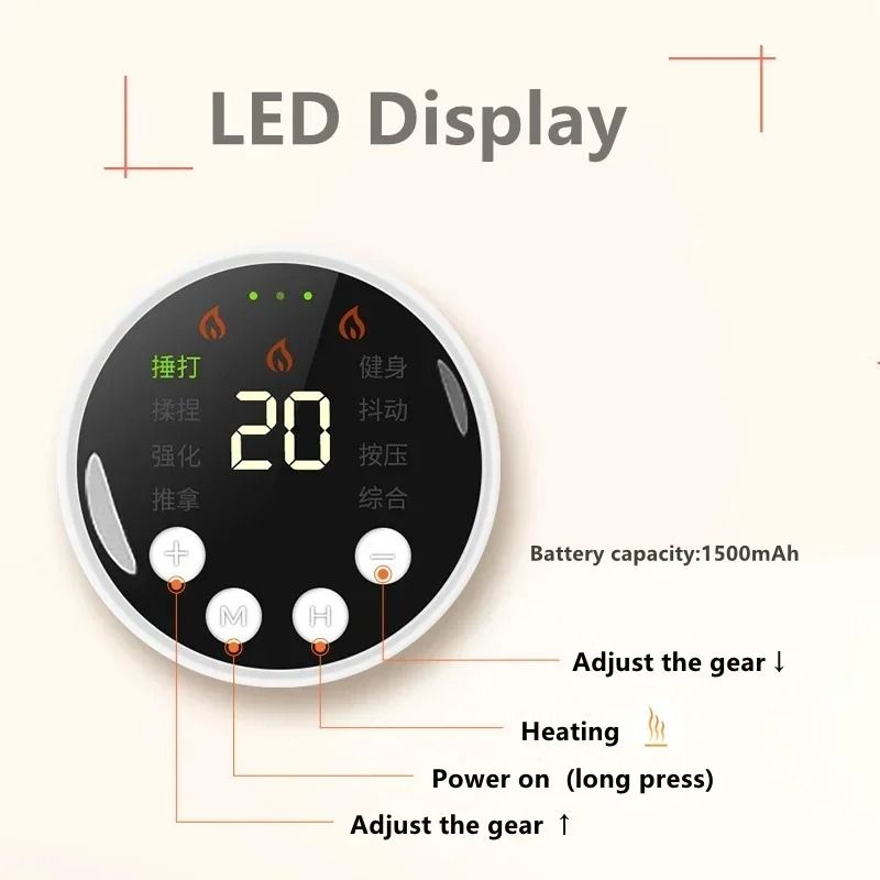 3in1 Heated Vibration Massager For Knee Shoulder And Elbow 3