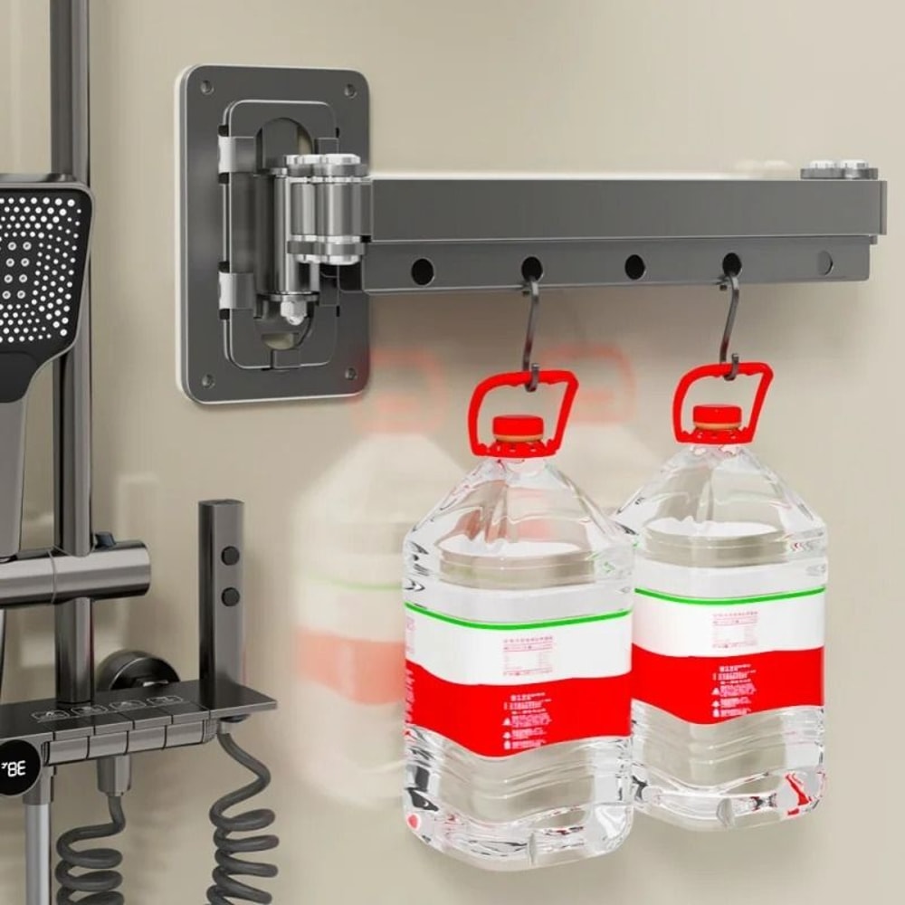 Invisible Folding Shower Partition And Waterproof Curtain Set 4