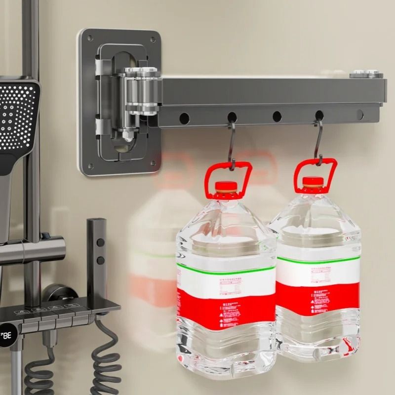 Invisible Folding Shower Partition And Waterproof Curtain Set 4