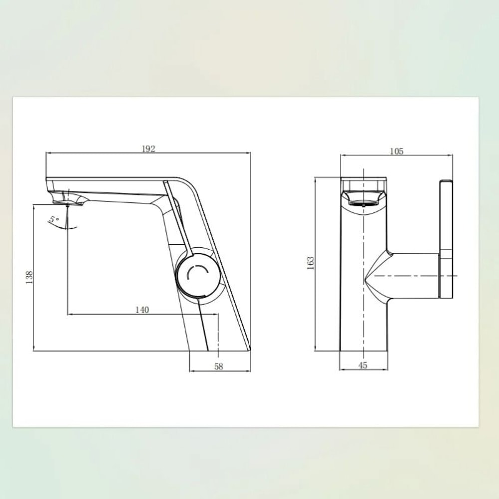 HighEnd LED Temperature Display Basin Faucet With Dual Sprayer 3