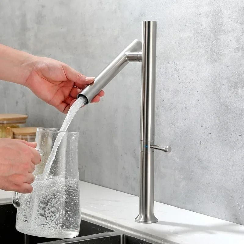 304 Stainless Steel Folding Kitchen Sink Faucet 2