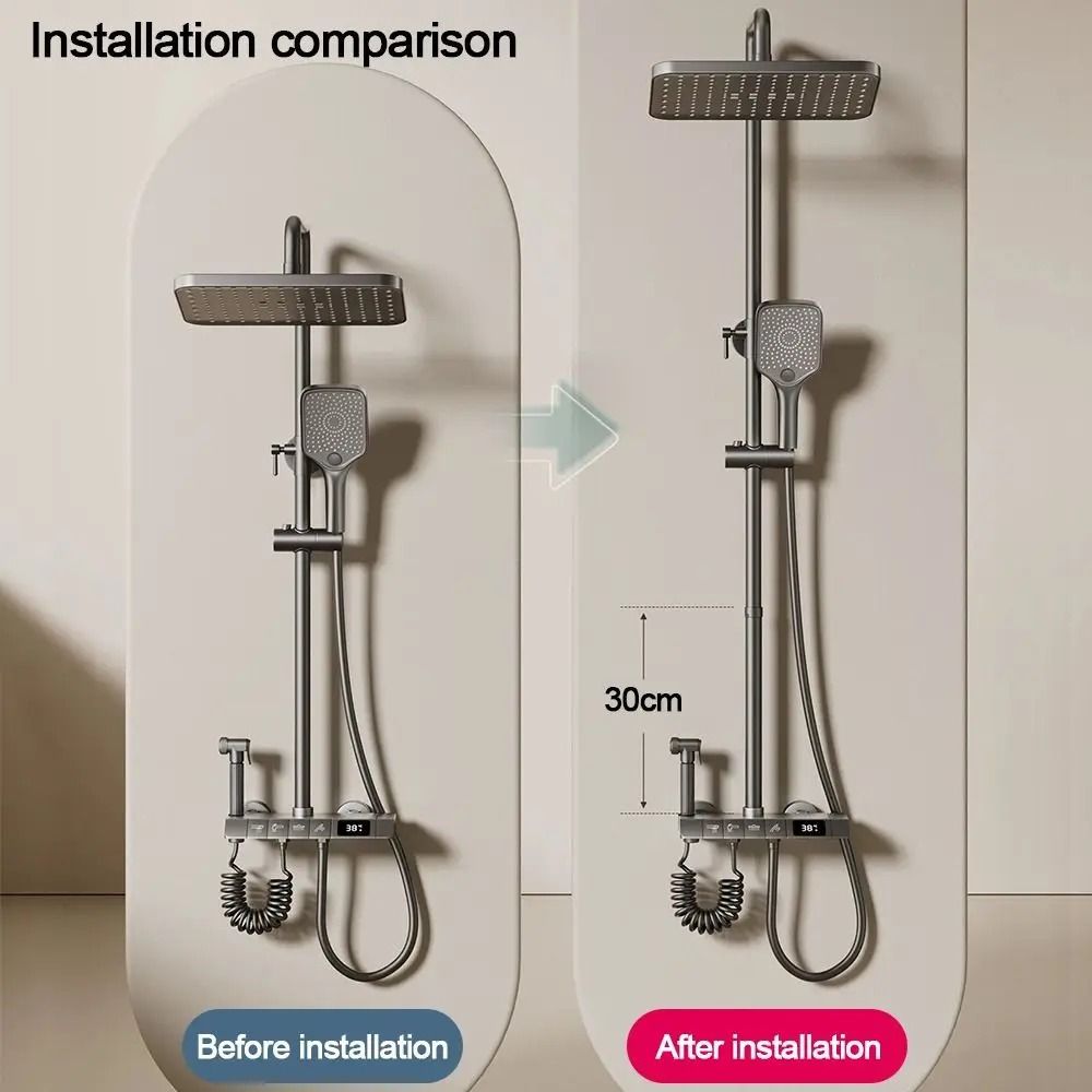 Stainless Steel Shower Head Extension Pipe For Extra Height 4