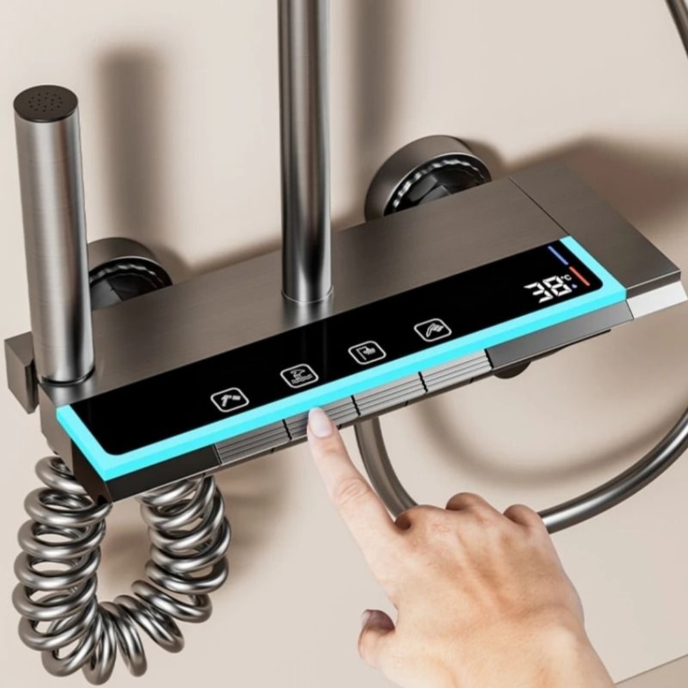 Luxury 4 Function Digital Display Shower System With Rainfall Head 2