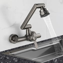 stainless steel 4 mode wall mounted kitchen faucet