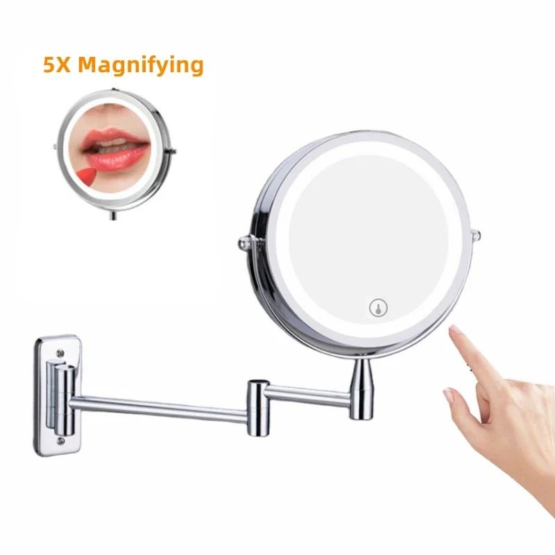 Double Sided Wall Mounted Magnifying Makeup Mirror 7