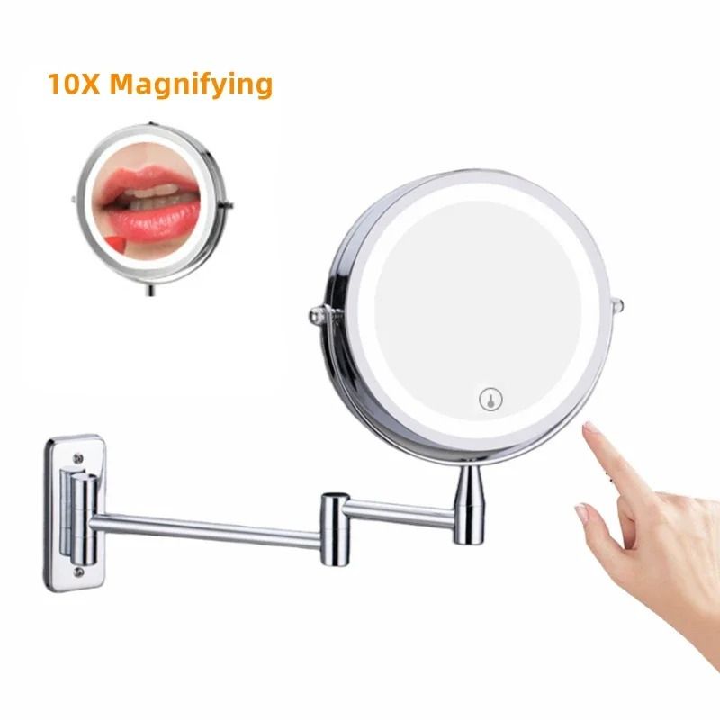 Double Sided Wall Mounted Magnifying Makeup Mirror 8