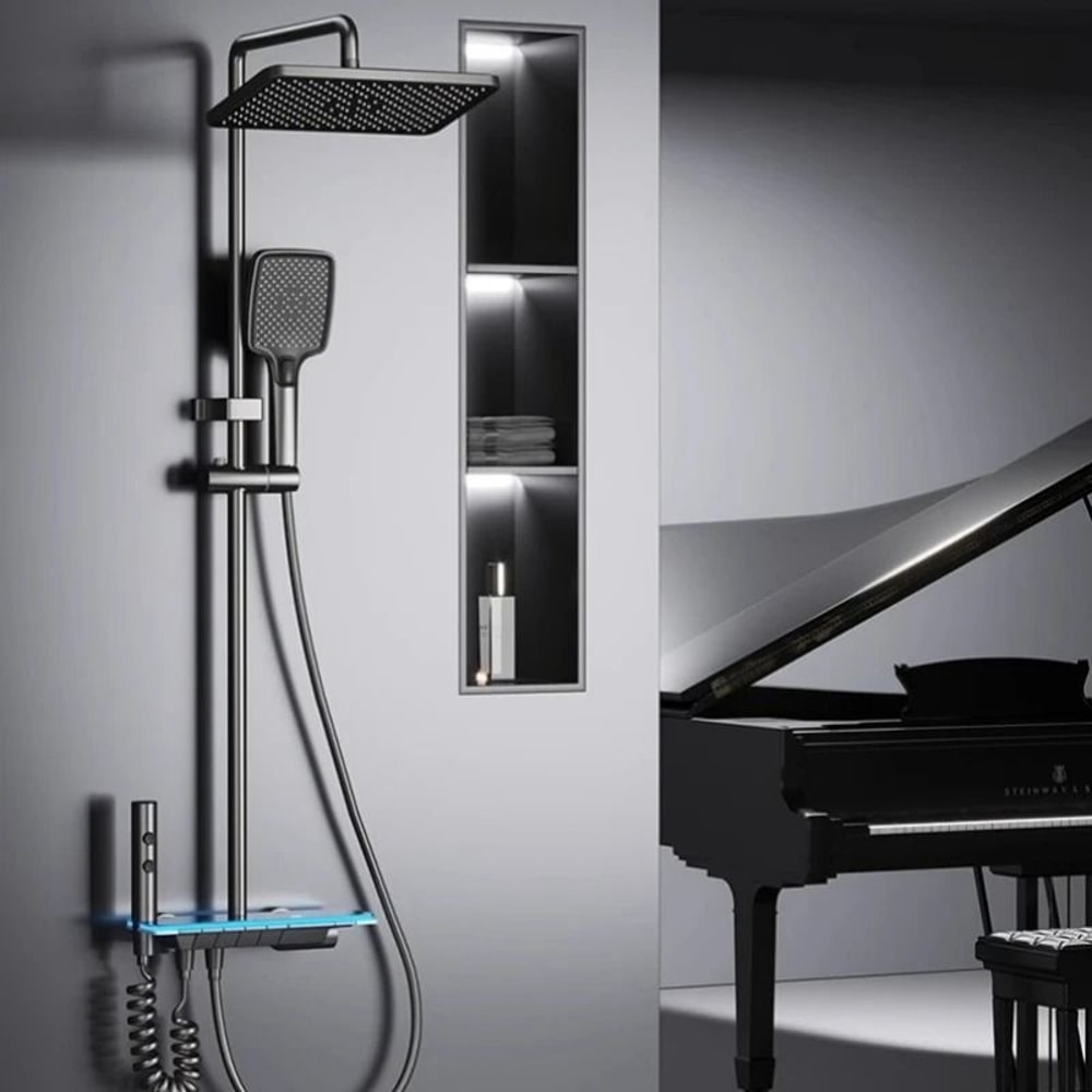 Luxury Digital Display Shower System With Ambient Lighting And Piano Keys 3