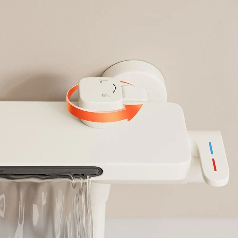 Wall Mounted Waterfall Bathtub Faucet With Handheld Shower Head 5