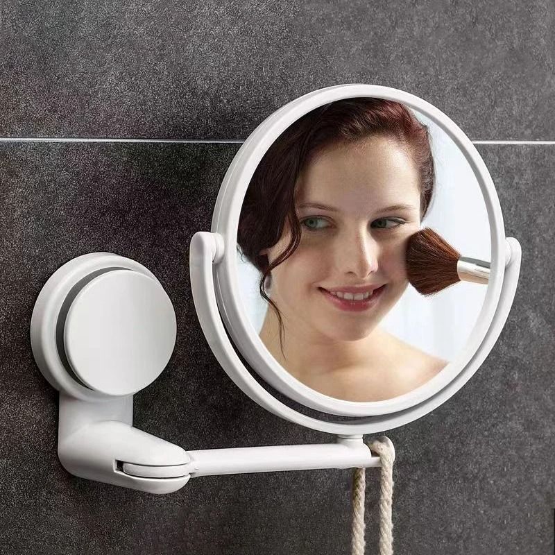 Double Sided Wall Mounted Makeup Mirror With Suction Arm 2
