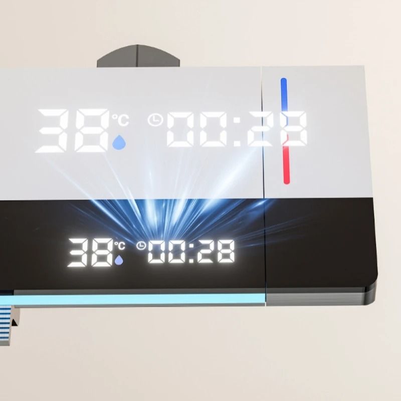 Luxury Digital Temperature Display Shower System With 4 Way Water Outlet 3