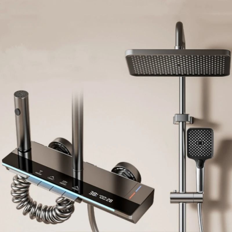 Luxury Digital Temperature Display Shower System With 4 Way Water Outlet 5
