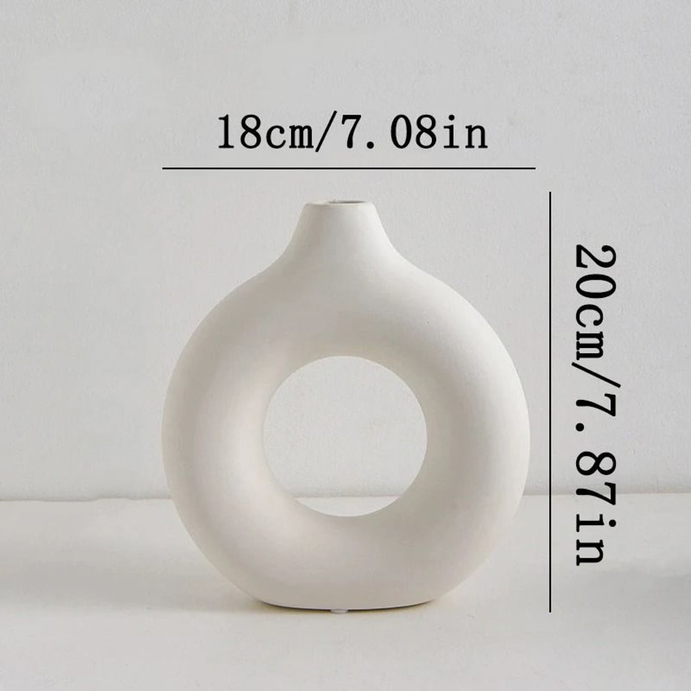 Nordic Minimalist Donut Vase For Modern Home Decor 9