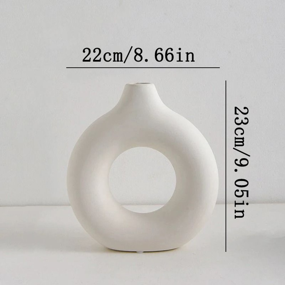 Nordic Minimalist Donut Vase For Modern Home Decor 10