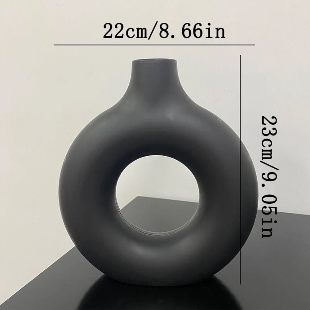 Nordic Minimalist Donut Vase For Modern Home Decor 12