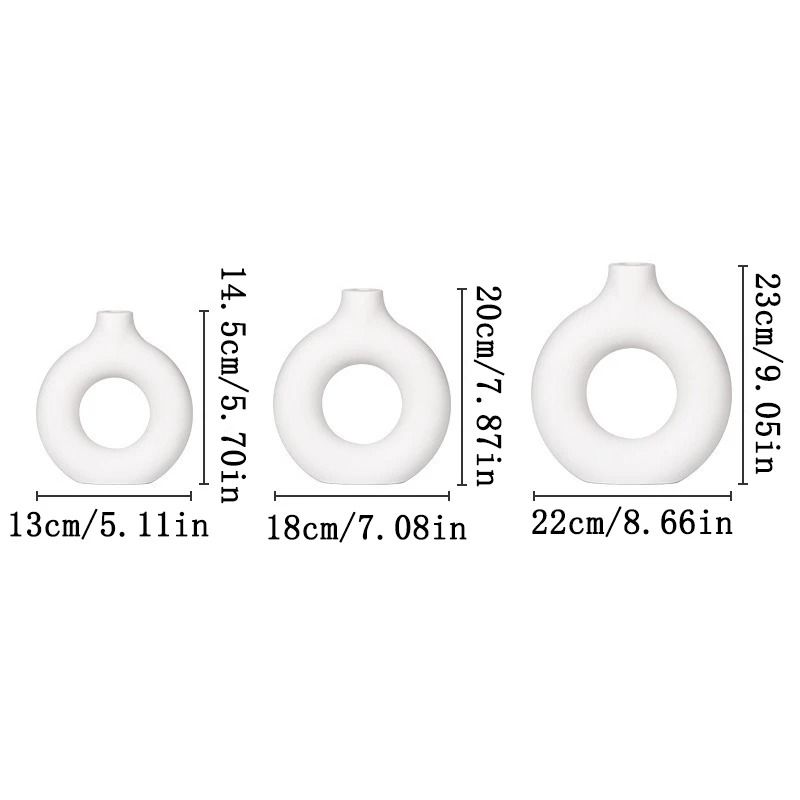 Nordic Minimalist Donut Vase For Modern Home Decor 3