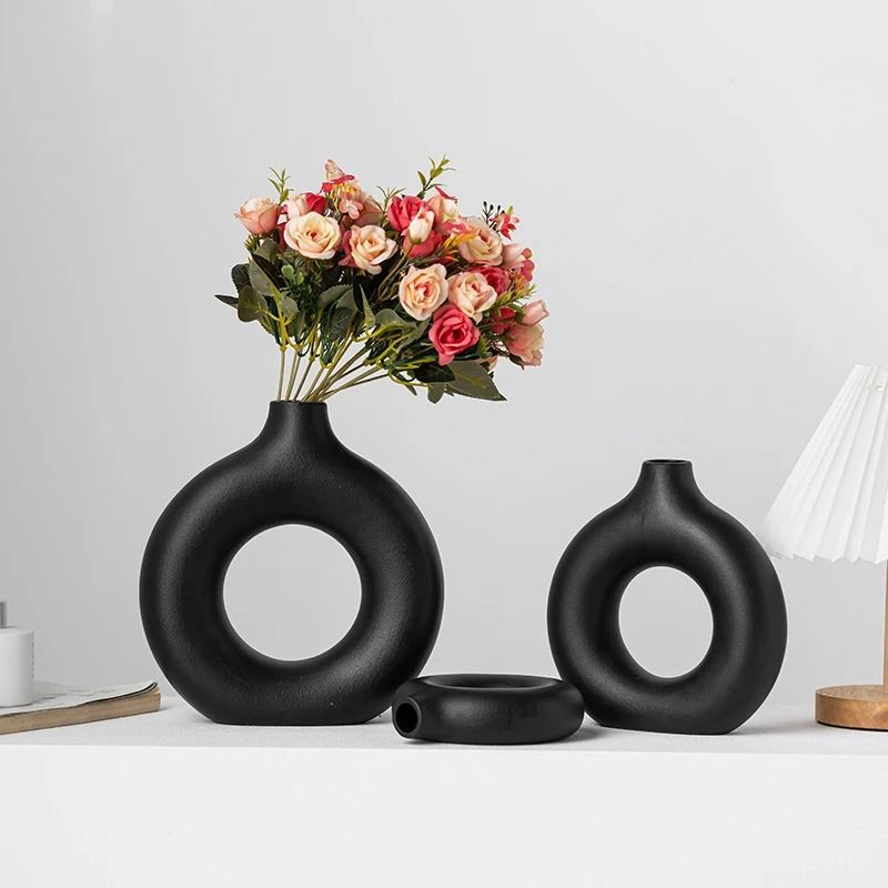 Nordic Minimalist Donut Vase For Modern Home Decor 5