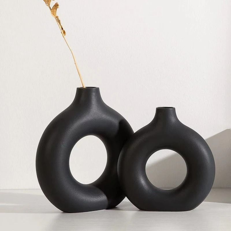Nordic Minimalist Donut Vase For Modern Home Decor 6