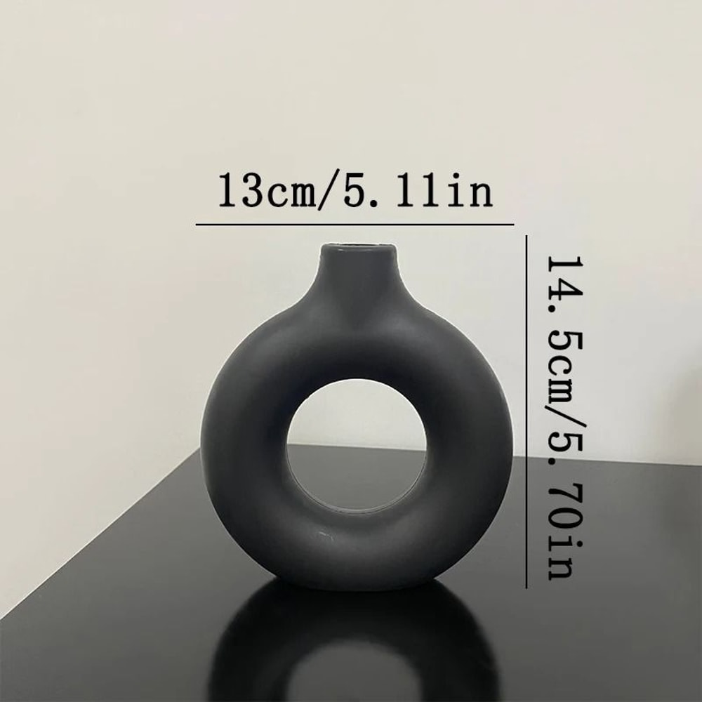 Nordic Minimalist Donut Vase For Modern Home Decor 7