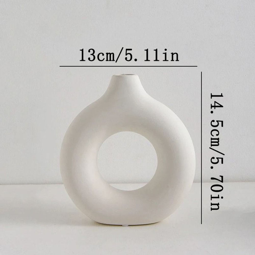 Nordic Minimalist Donut Vase For Modern Home Decor 8