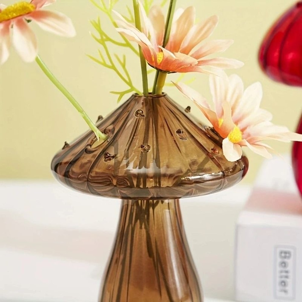Whimsical Mushroom Glass Hydroponic Vase And Aromatherapy Bottle 3