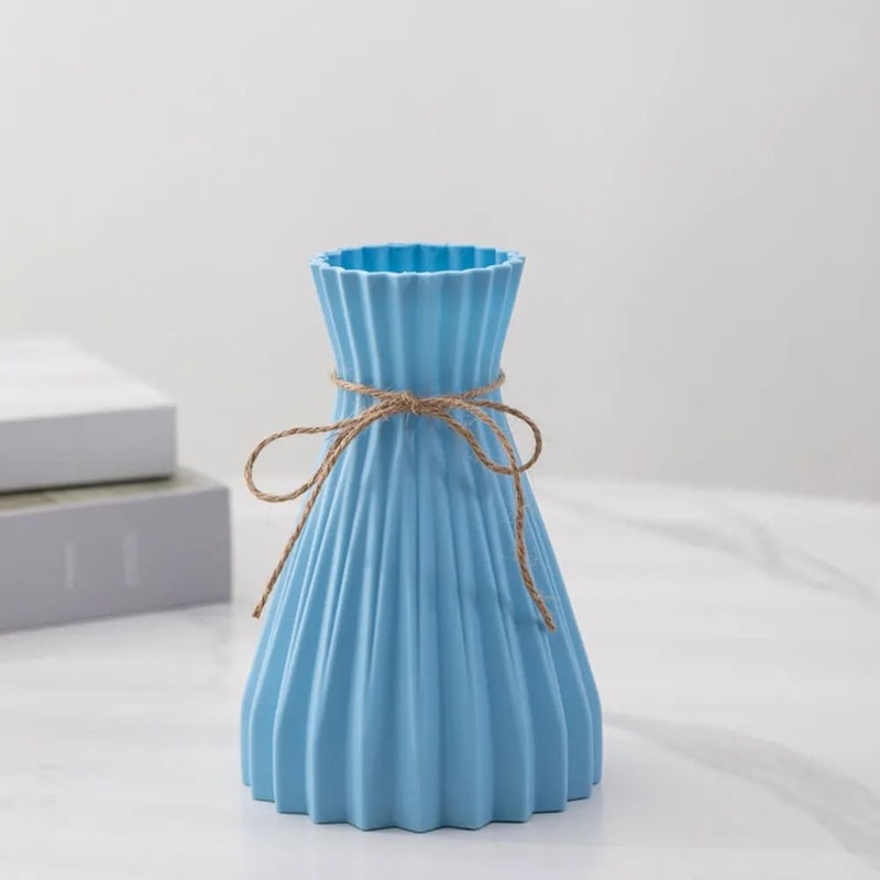 Modern Origami Style Plastic Pleated Flower Vase 11