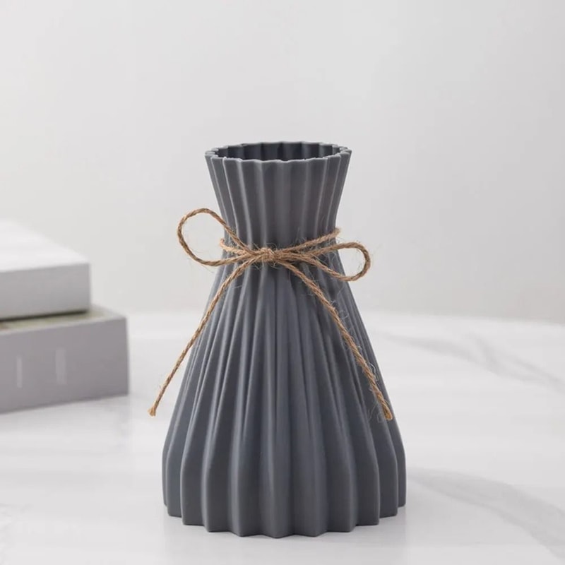 Modern Origami Style Plastic Pleated Flower Vase 13