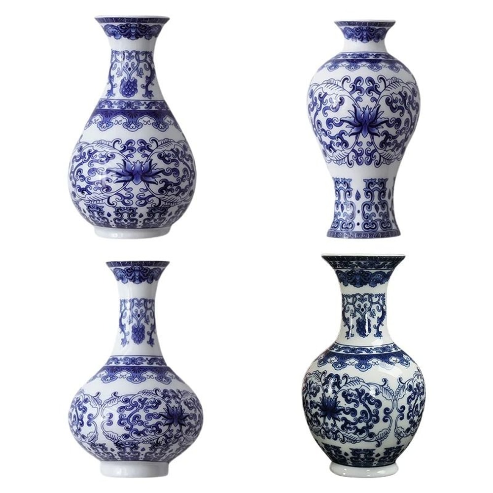 Antique Blue And White Porcelain Wall Hanging Vase 5