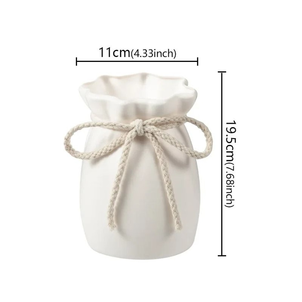 Bow Design Modern Nordic Decorative Plastic Vase 6