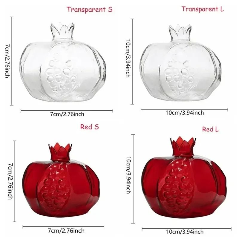Mini Pomegranate Glass Hydroponic Vase And Desktop Planter 5