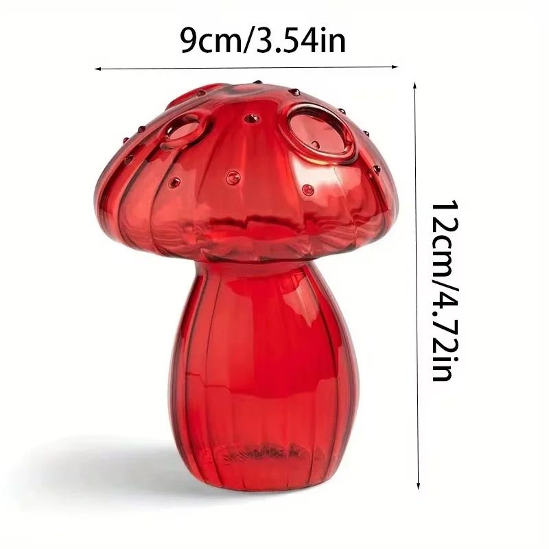 Colorful Mushroom Glass Hydroponic And Aromatherapy Vase 9
