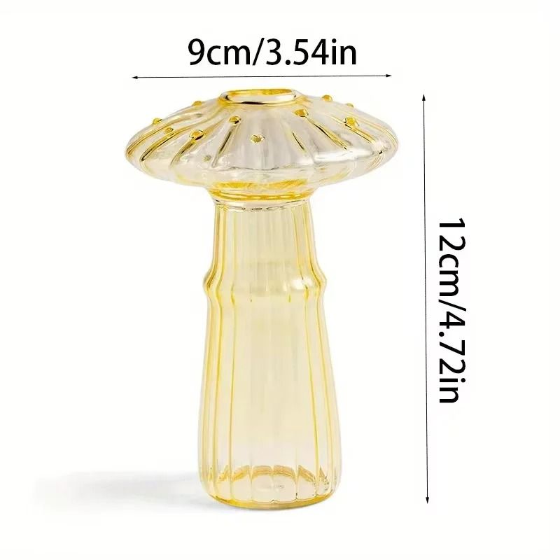 Colorful Mushroom Glass Hydroponic And Aromatherapy Vase 10