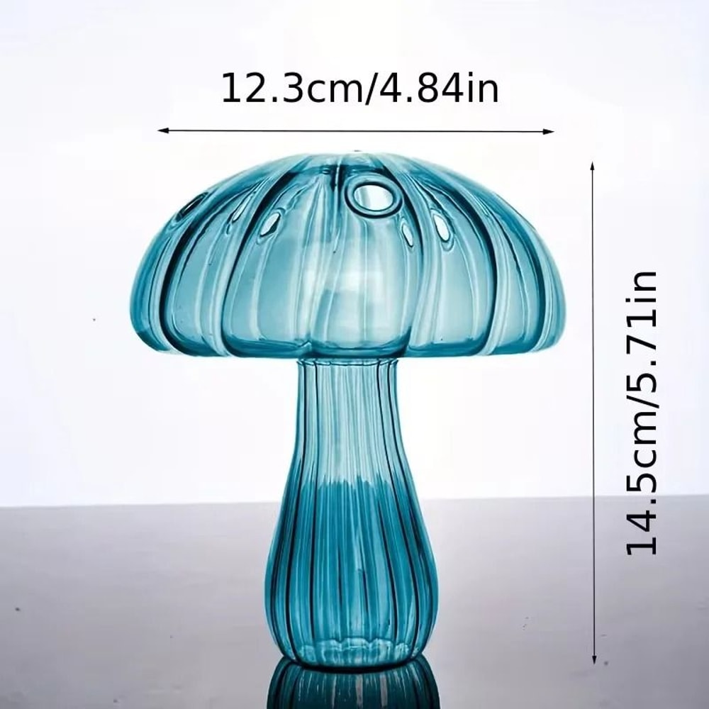 Colorful Mushroom Glass Hydroponic And Aromatherapy Vase 12