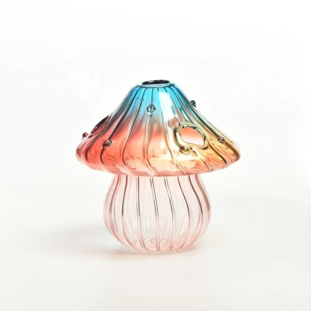 Colorful Mushroom Glass Hydroponic And Aromatherapy Vase 14