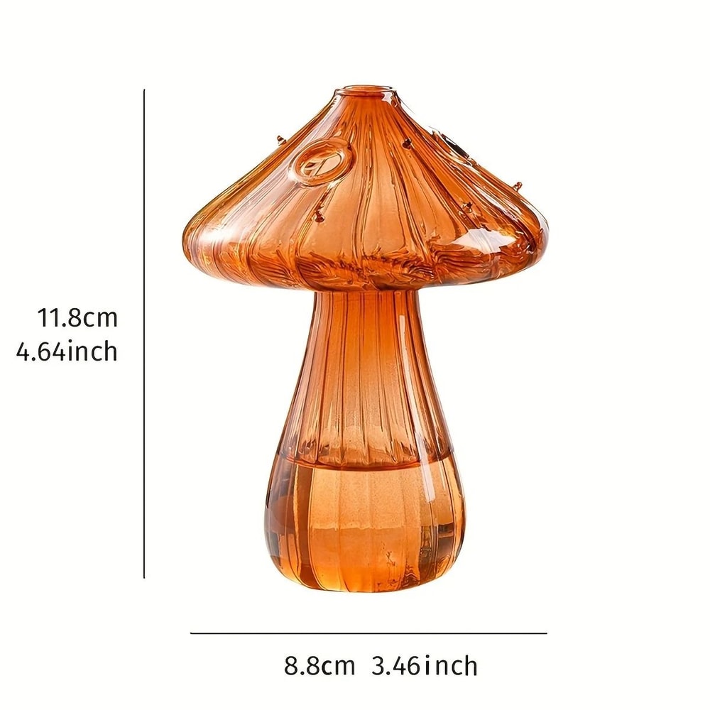 Colorful Mushroom Glass Hydroponic And Aromatherapy Vase 6