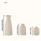 Set Of 3 Ceramic Flower Vases For Rustic And Modern Farmhouse Decor 1