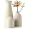 Set Of 3 Ceramic Flower Vases For Rustic And Modern Farmhouse Decor 6