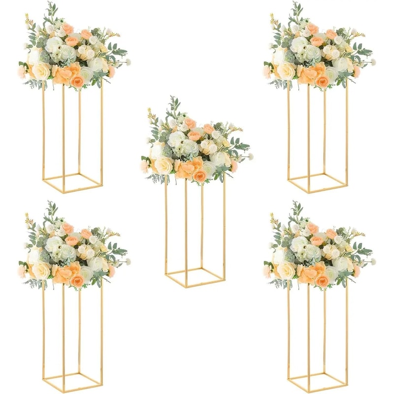 Elegant Gold Wedding Flower Vase Stand Set 0