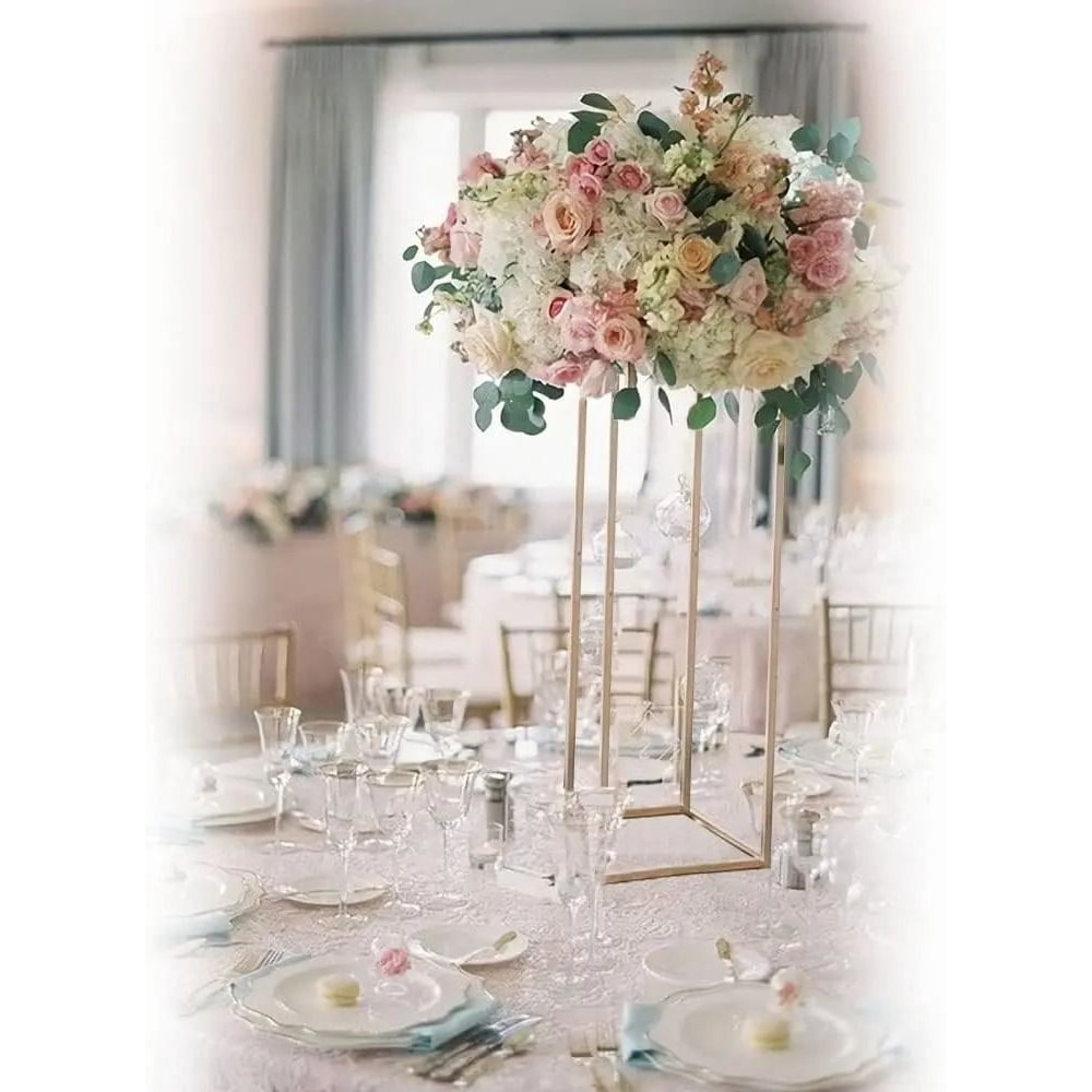 Elegant Gold Wedding Flower Vase Stand Set 5